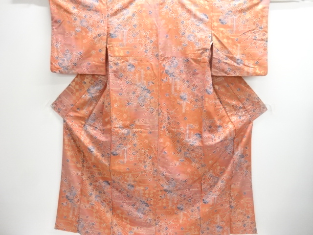 JAPANESE KIMONO / KOMON / FLOWER & BUTTERFLY 